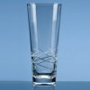 30cm Tiesto Conical Glass Vase with Modern Cut Pattern