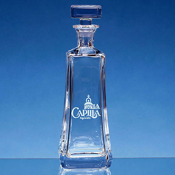 Engraved Crystalite Aretzo Tapered Decanter