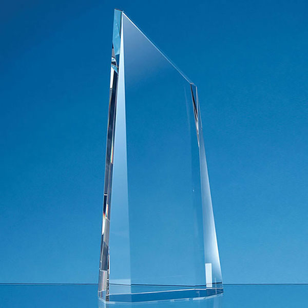 21.5cm Optical Crystal Facetted Peak Award
