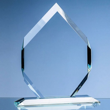 15cm x 10cm Majestic Diamond Award in 15mm Clear Glass