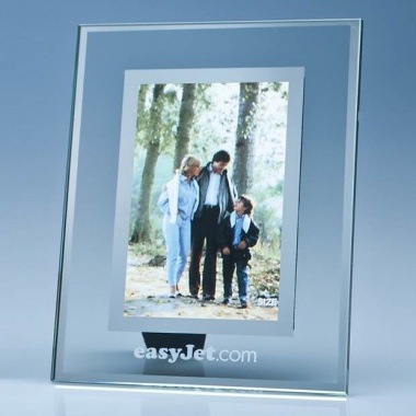 Clear Glass Photo Frame (6x4inV) with a Mirror Inlay