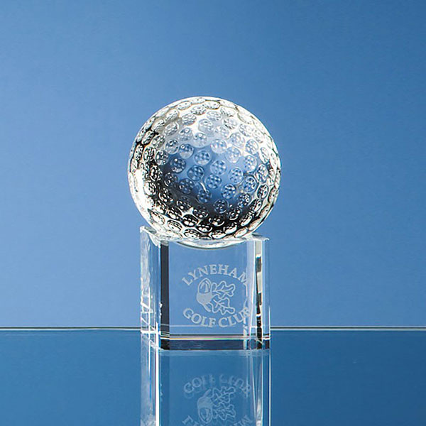 50mm Golf Ball on Clear Base