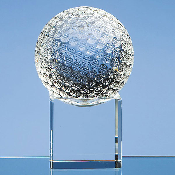 80mm Golf Ball on Clear Base