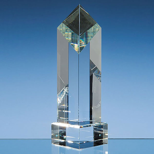 23cm Optic Crystal Diamond Award