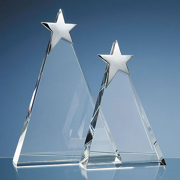 20cm Optic Triangle with Silver Star