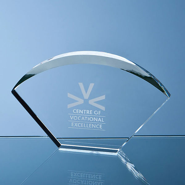 17.5cm Optical Crystal Bevelled Arch Award