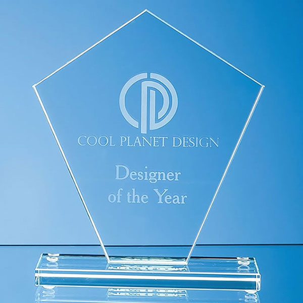 19.5cm Jade Glass Diamond Award Plaque
