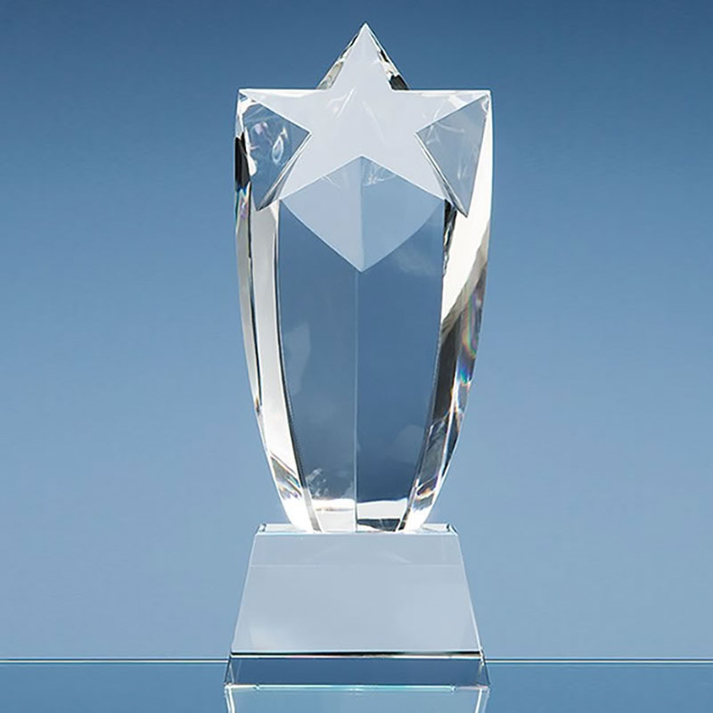 Optic Crystal Starburst Award 9in Tall Crystal Awards Supplier