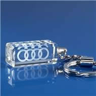 Crystal Rectangle Keyrings with 3D Laser Engraving