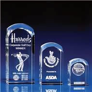 Crystal Dome Tower Awards with 3D Laser Engraving