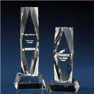 Crystal President Corporate Award with 3D Laser Engraving