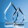 Clear Glass Facetted Diamond Peak Award 20cm x 13cm x 20mm