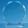 14.5cm Facetted Octagon Award in 15mm Clear Glass