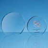 Clear Glass Freestanding Circle Award 16.5cm x 19mm