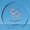 Clear Glass Freestanding Circle Award 20.5cm x 19mm