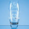 18cm Diamante Petit Vase with Heart Design in Gift Box