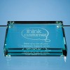 10cm Jade Glass Rectangle Paperweight
