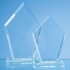 Jade Glass Bevelled Edge Diamond Award 20cm x 14.5cm x 12mm