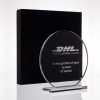 8in x 1/2in Clear Glass Circle Award