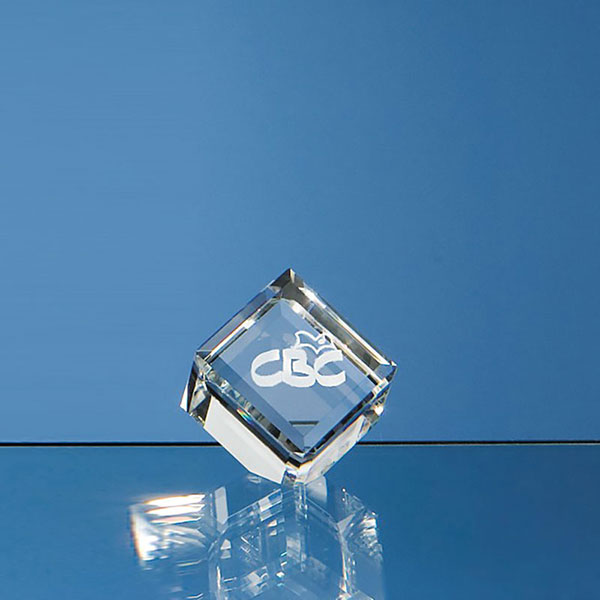 40mm Optical Crystal Bevel Edge Cube