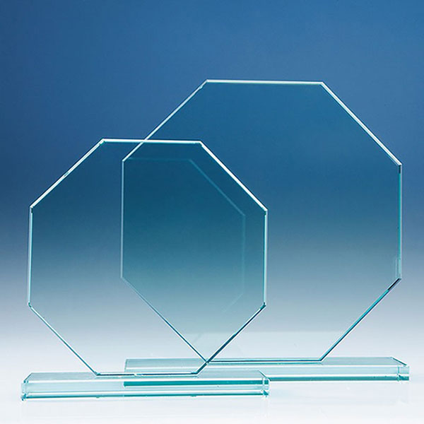 8in x 8in Jade Glass Octagon Award