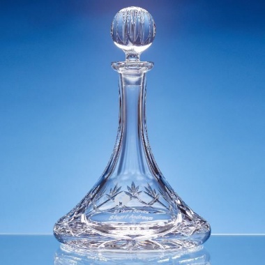 Lead Crystal Panel Ships Decanter 0.85ltr