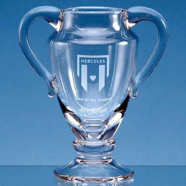 Two Handled Glass Trophy Vase