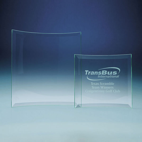 Engraved Crystal Plates & Curved Plaques from CrystalAwardsSupplier.co.uk