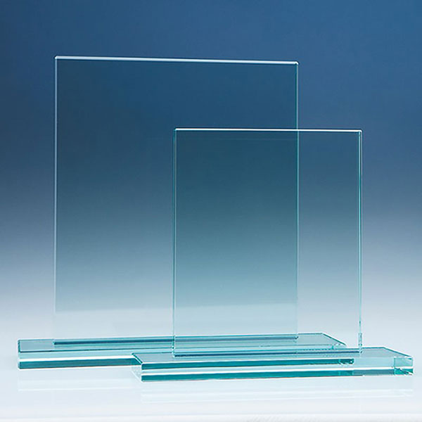 17.5x20cm Jade Glass Rectangle Plaque