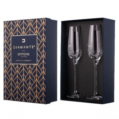 Twin Diamante Champagne Flutes Gift Set