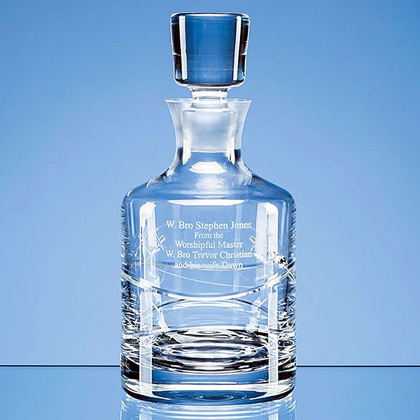 Engraved Crystal Decanters with Custom Engraving