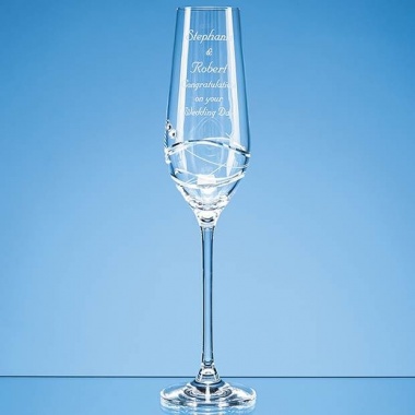 Diamante Champagne Flute with Modena Spiral Shaped Cutting