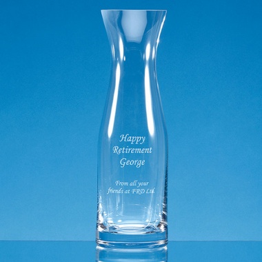 Clear Glass Carafe for Water or Wine 1ltr