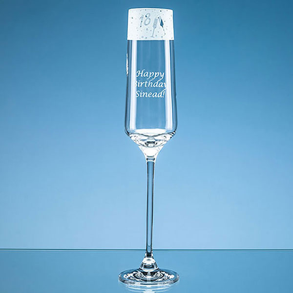 Engraved 18th Birthday Champagne Flute