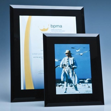 Black Surround Glass Frame for A4 Photo or Certificate (H or V)