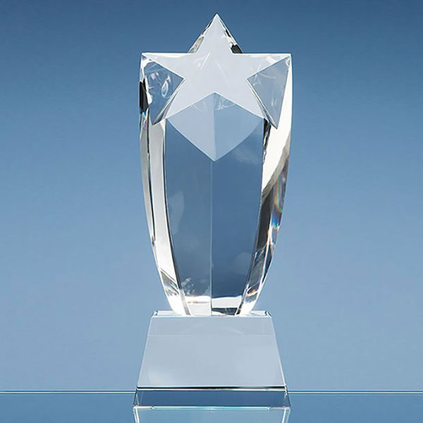 9in Optic Crystal Starburst Award