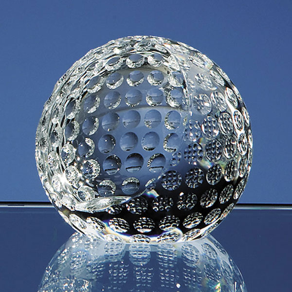60mm Optic Crystal Golf Ball Paperweight SY2083
