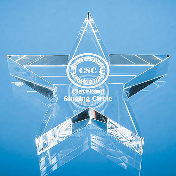 10.5cm Optical Crystal Star Paperweight