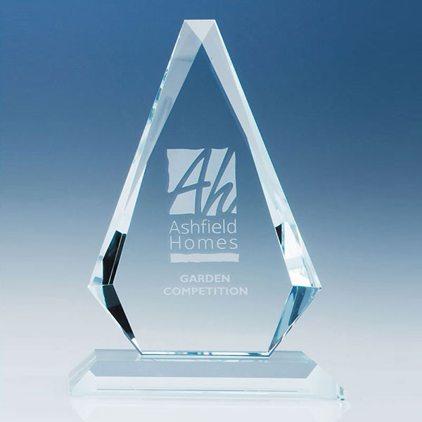 8in CrystalEdge Clear Windsor Diamond Award
