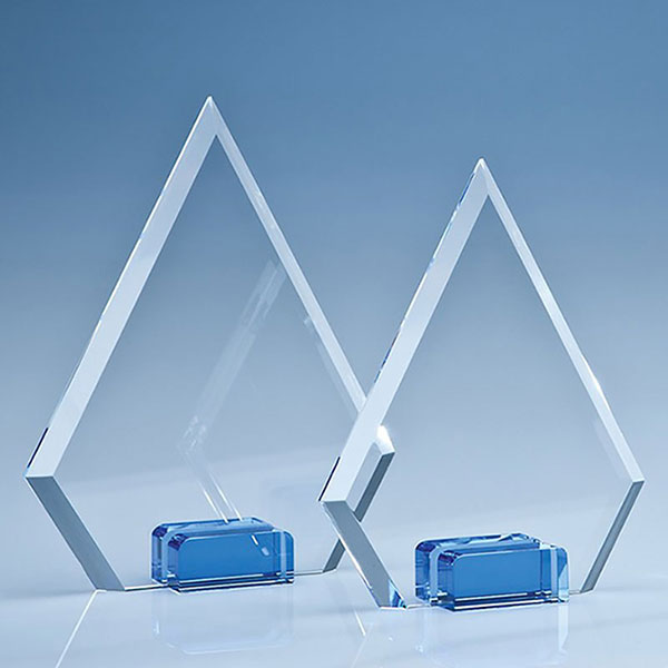 18.5cm Optic Crystal Diamond Award