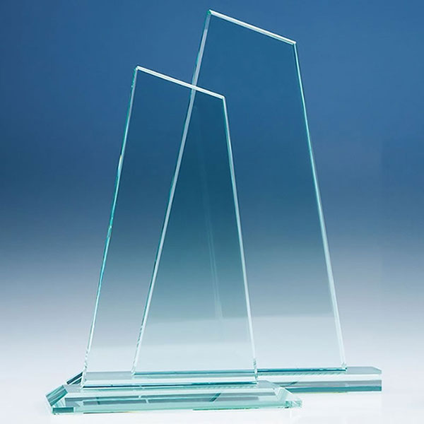 8in Tall Jade Glass Mountain Award