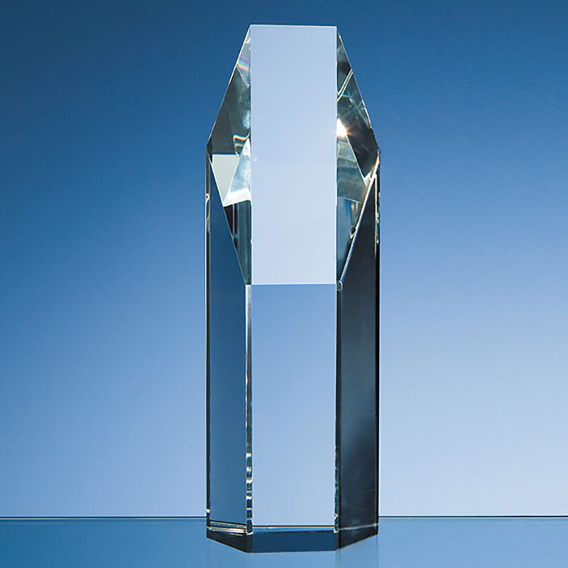 7.5in Optical Crystal Hexagon Award