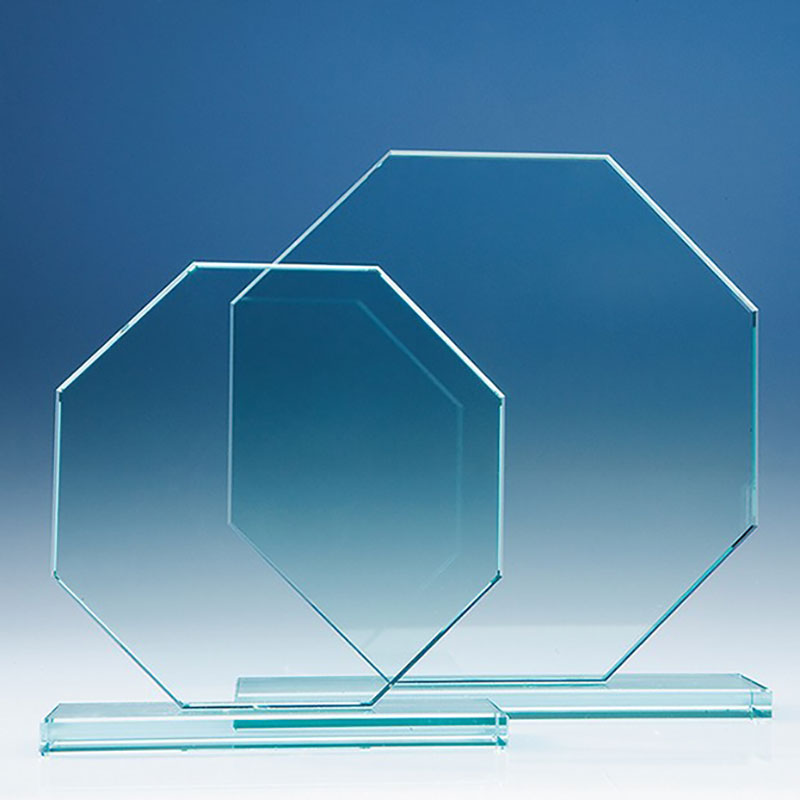 6in x 6in Jade Glass Octagon Award