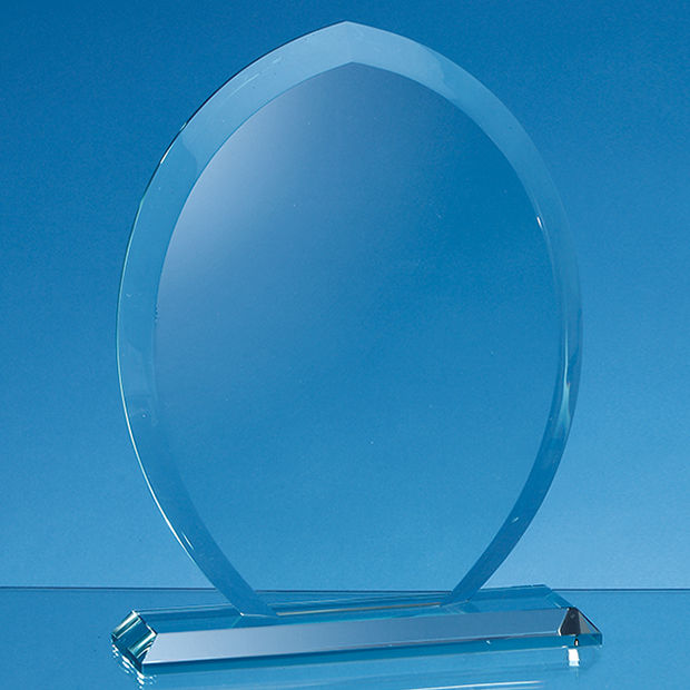 Jade Glass Tear Drop Award 15cm x 12cm x 15mm