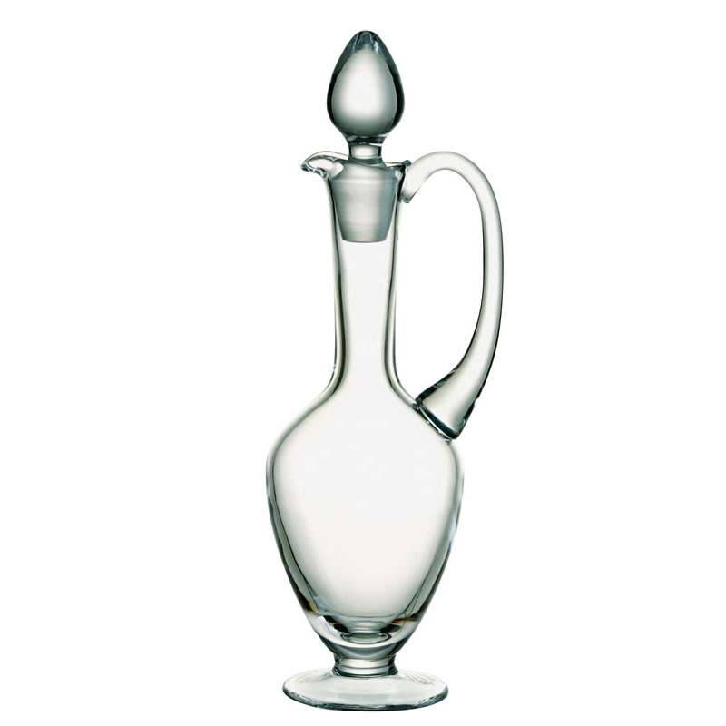 Engraved Lead Crystal Clear Glass Claret Jug Decanter