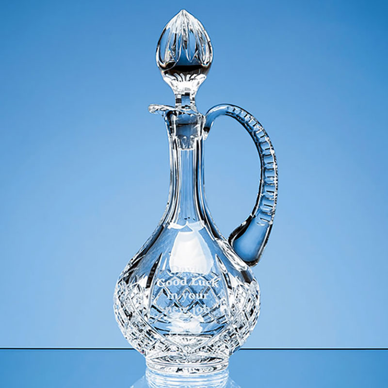 Lead Crystal Claret Jug with Engraving Panel