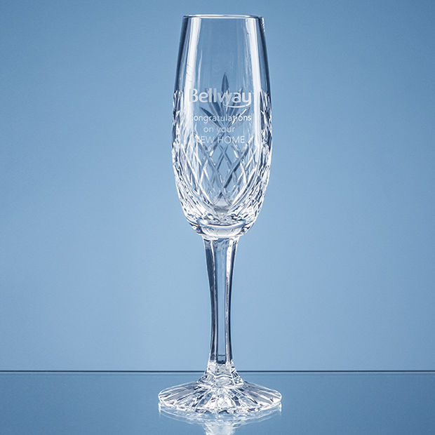 Engraved Lead Crystal Champagne Flute LOS35