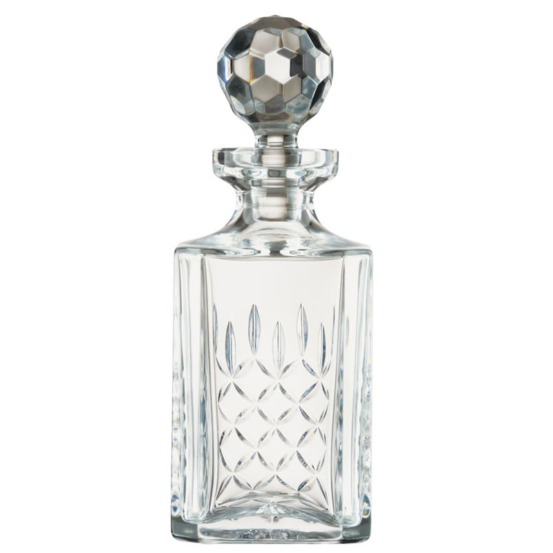 Engraved Lead Crystal Panel Whisky Decanters R4