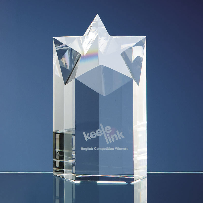 6in Optical Crystal Star Column Award