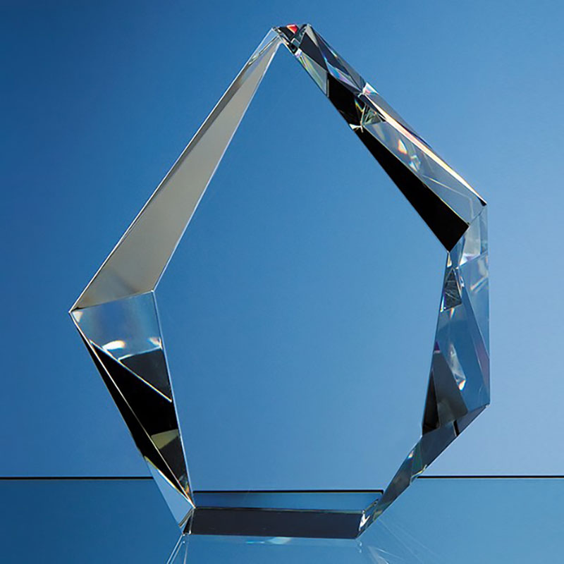 17cm Optic Crystal Facet Iceberg Award